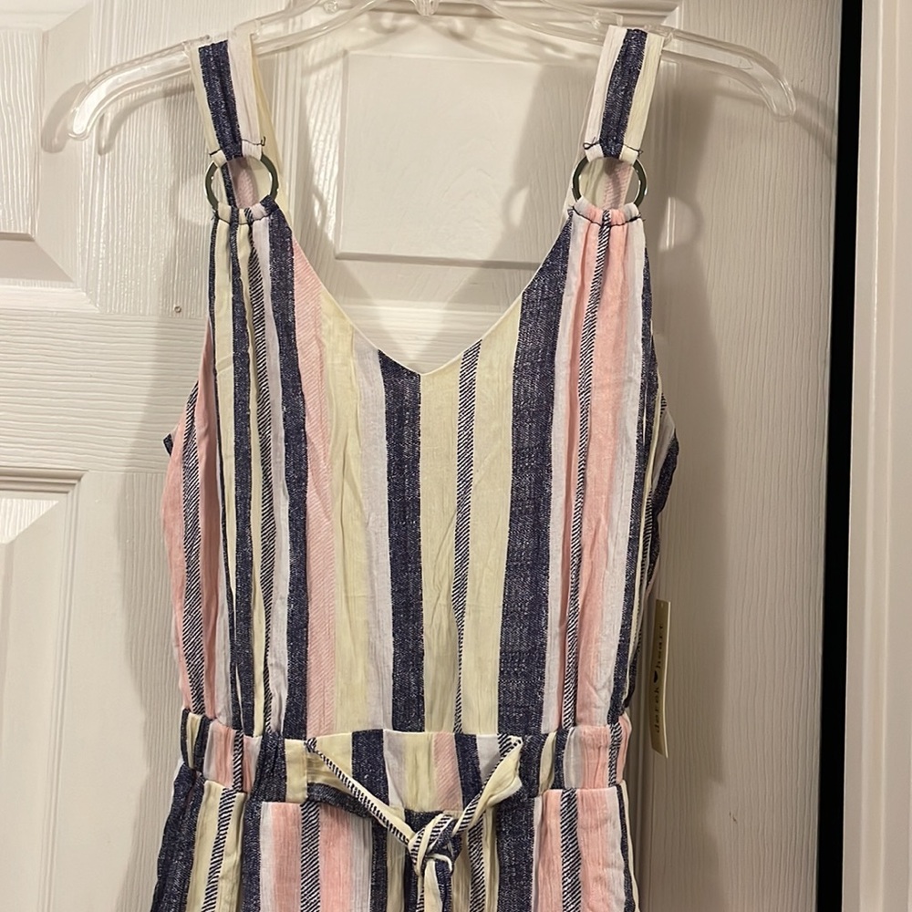 Striped summer jumpsuit - Picture 2 of 4